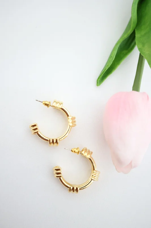 Modern Style Earrings-Juniper Hoop Earring