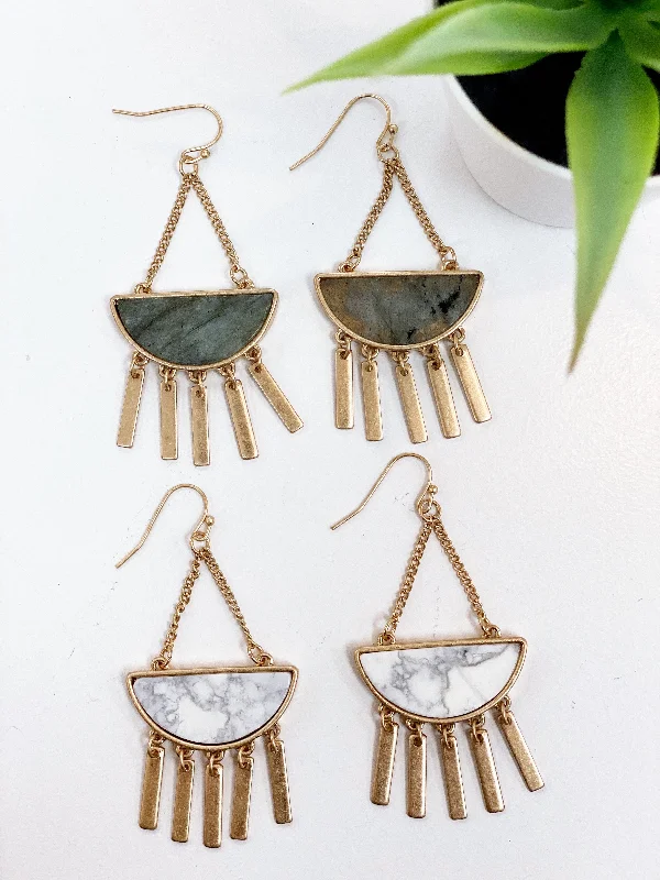 White Pearl Earrings-Ahead Of The Curve Earring