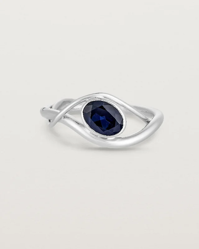 Luxury Wedding Ring-Isha Oval Ring | Australian Sapphire