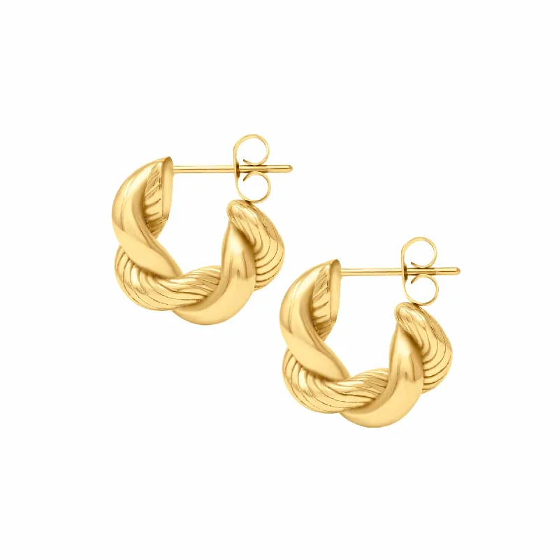 Statement Gold Earrings-Freya Hoop Earrings