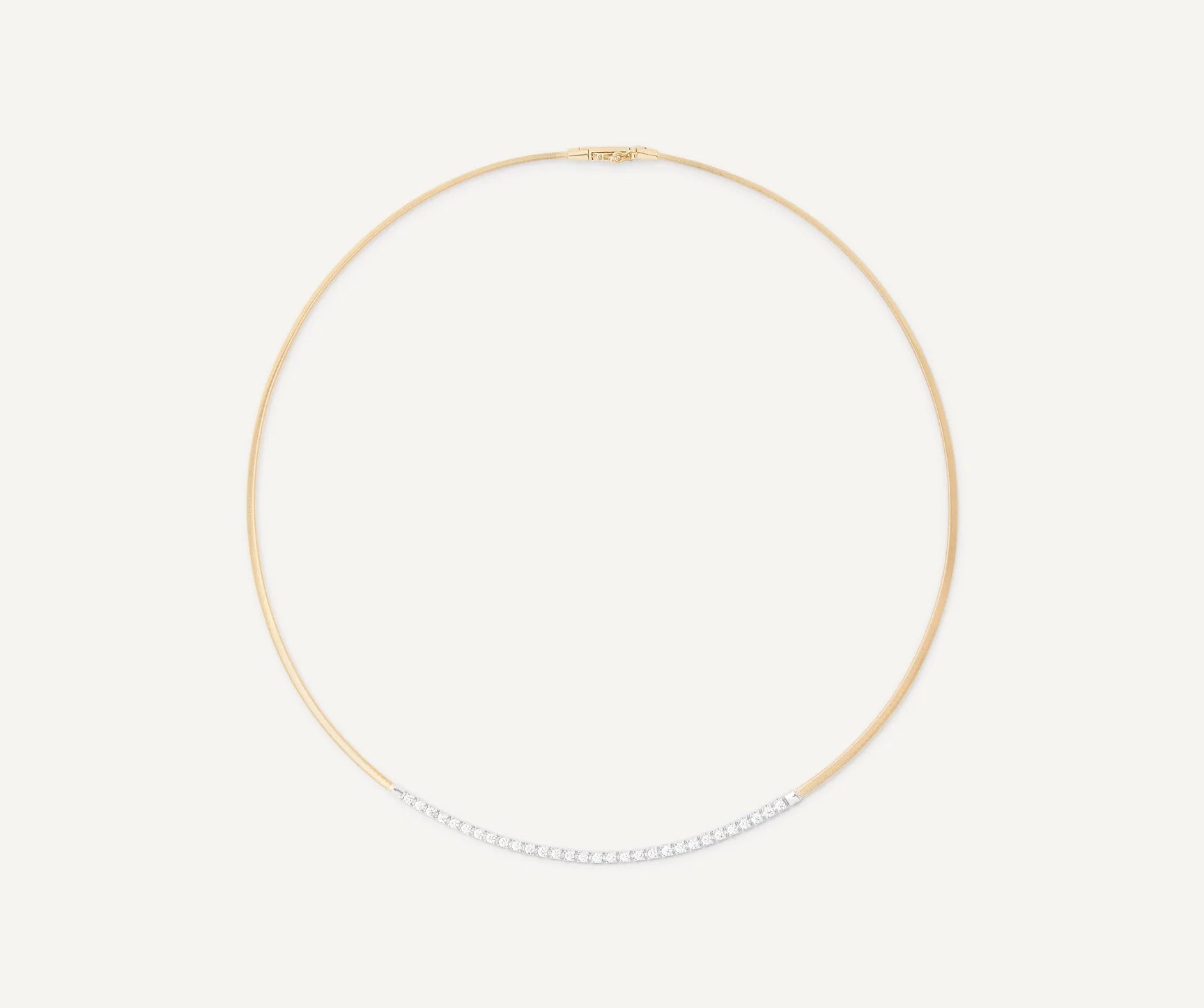 Colorful Gold Necklace-Masai Diamond Bar Collar Necklace