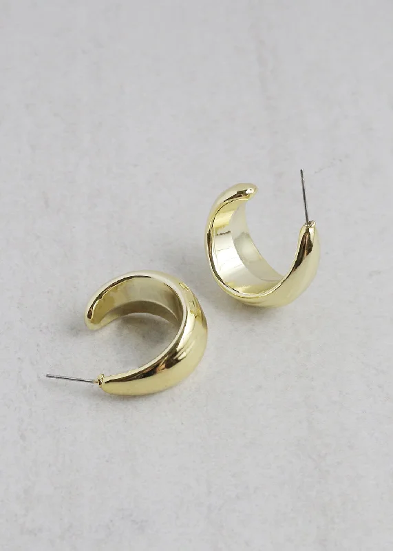 Butterfly Earrings for Girls-Thick Half Hoop Earrings