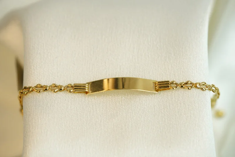 Personalized Gemstone Link Bracelet-14k Unique ID Bracelet