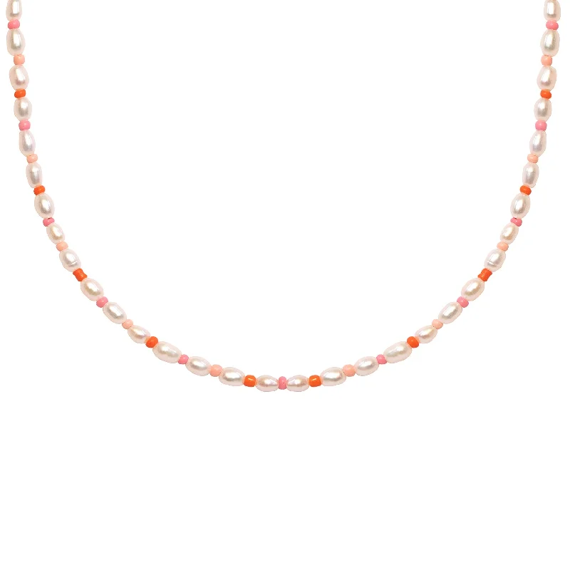 Elegant Gold Pendant Necklace-Amalfi Necklace | Coral