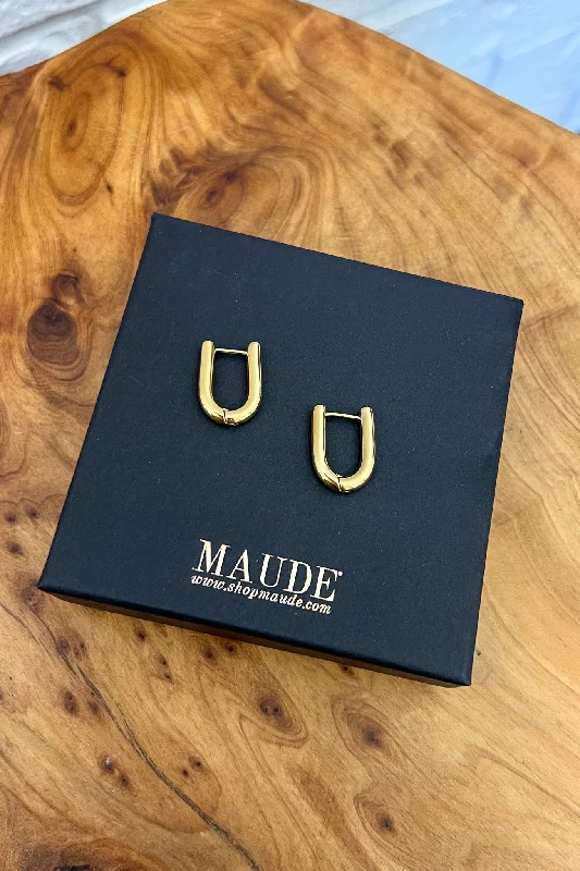 Birthstone Stud Earrings-18K Sadie Gold Hoop Earrings