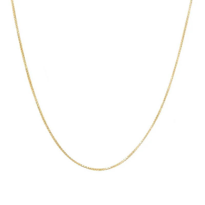 Designer Silver Necklace-Baby Box Chain Necklace | 14k Gold