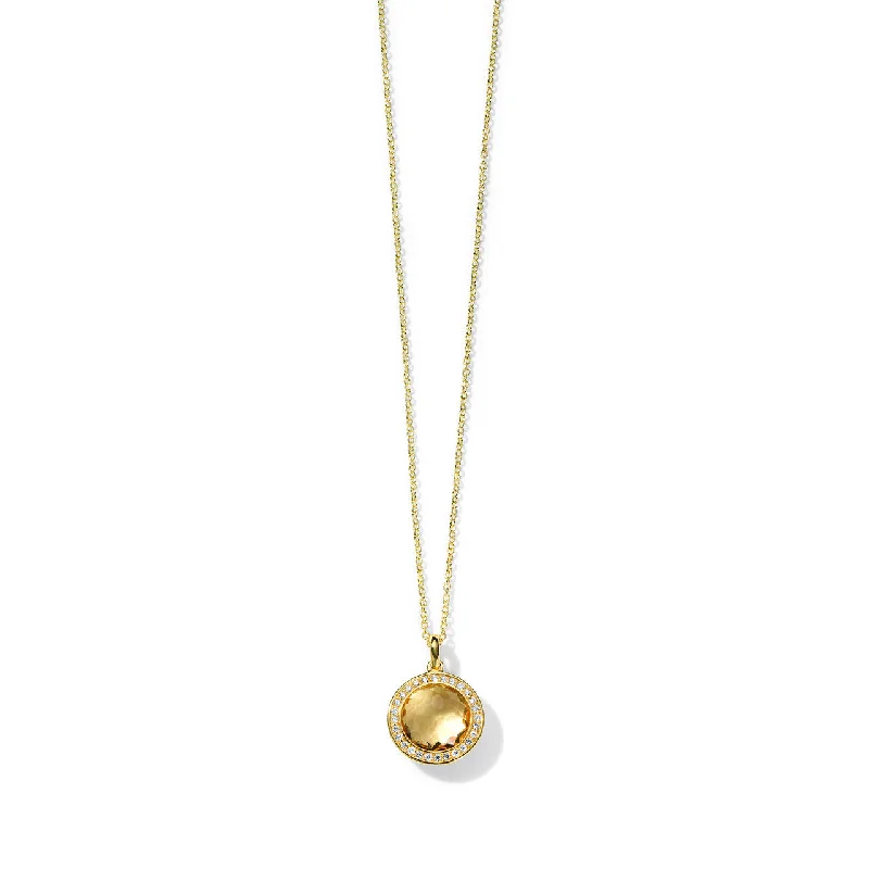 Simple Gold Necklace-18k Lollipop Mini Pendant