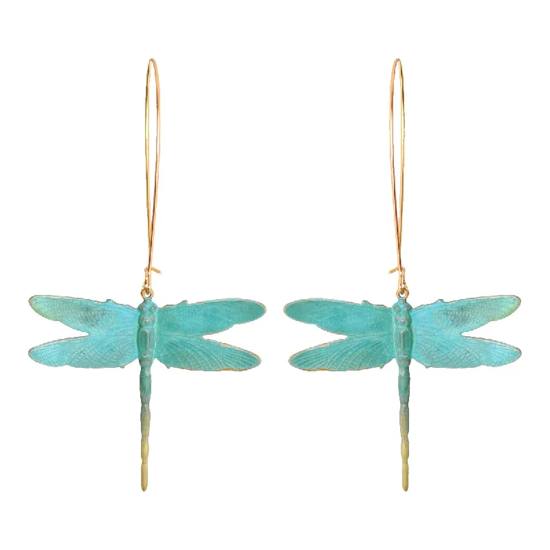 Diamond Drop Earrings-Batimamzelle Dragonfly Earrings