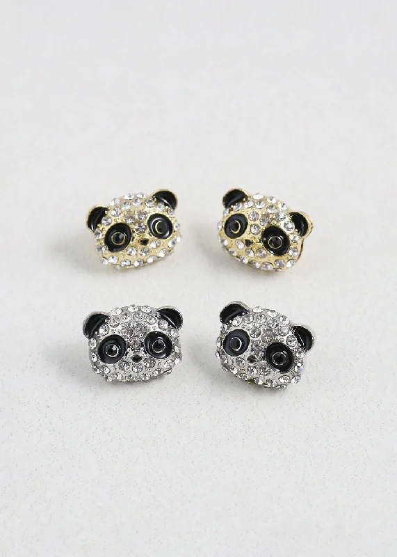 Opal Drop Earrings-Sparkling Panda Stud Earrings