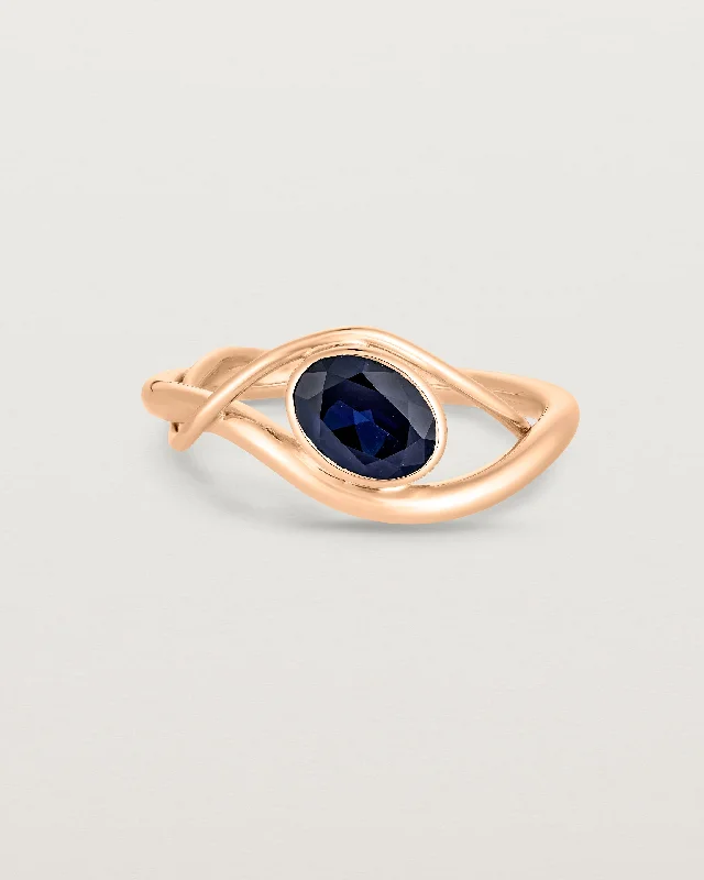 Vintage Promise Ring-Isha Oval Ring | Australian Sapphire