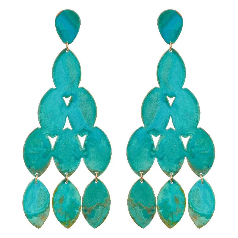 Fashion Earrings for Teenagers-Verdigris Kiketta Earrings