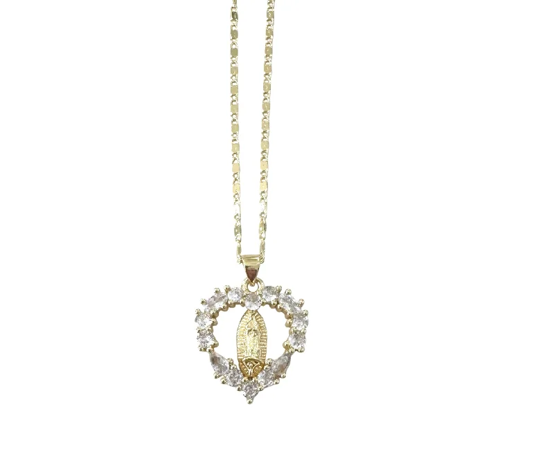 Multi-Layer Chain Necklace-Saint Heart Necklace