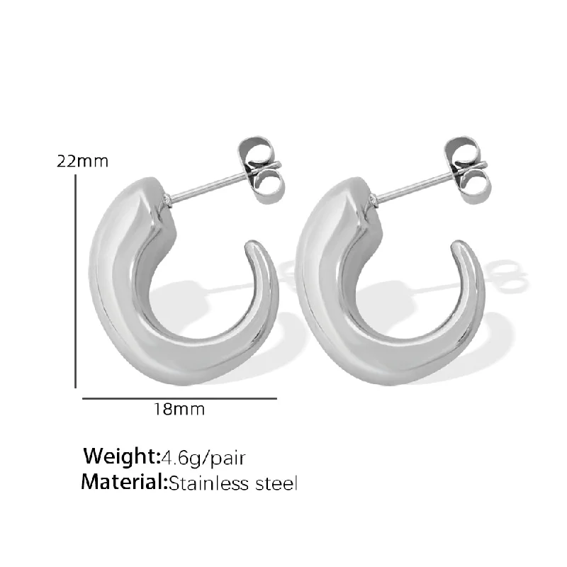 Eh231 Small Silver Earrings