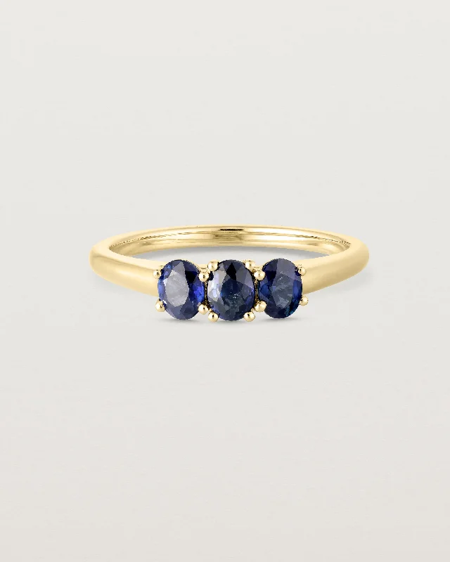 Birthstone Ring for Women-Adrienne Trio Ring | Australian Sapphires