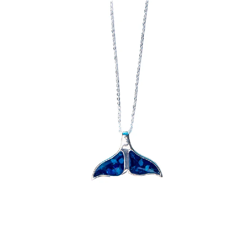 Natural Gemstone Pendant Necklace-4ocean x Dune Whale Tail Necklace