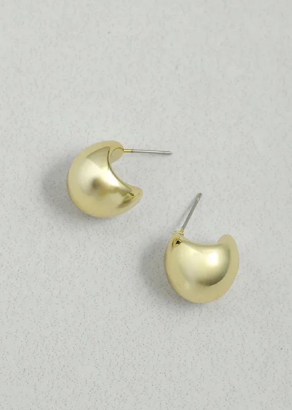 Gold Clip-On Earrings-Modern Teardrop Earrings