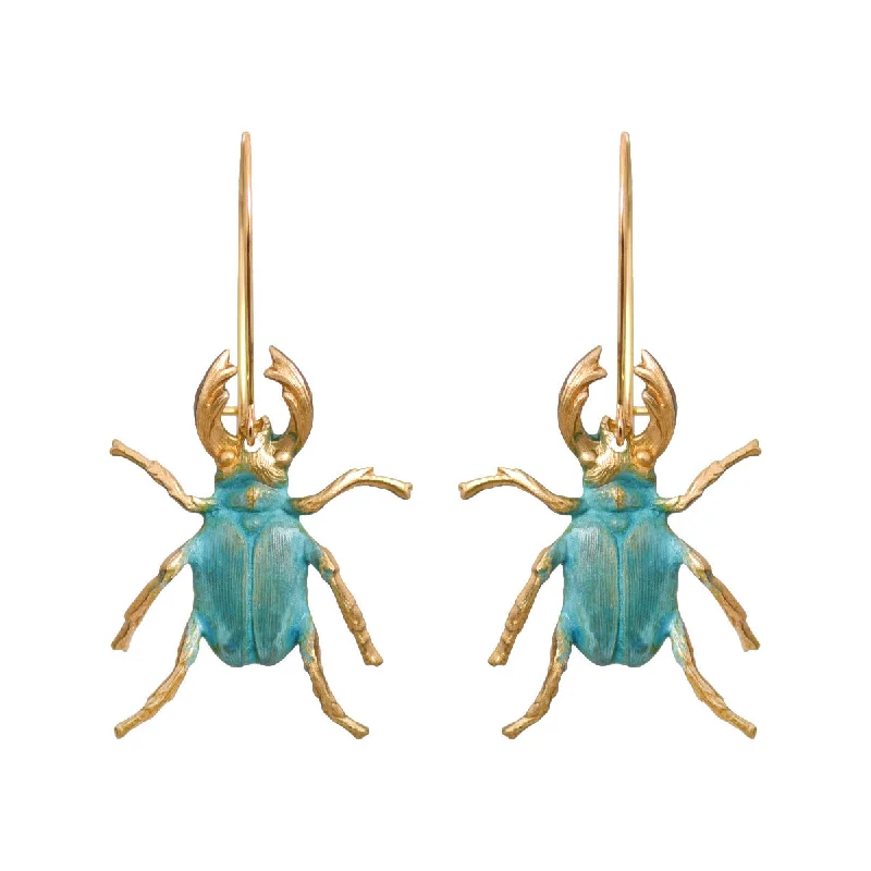 Colorful Crystal Earrings-Beetle Earrings