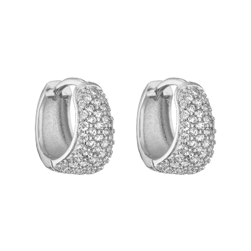 White Gold Oval Narrow Style 1 Pair