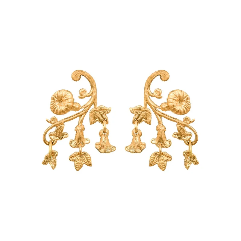 Long Chain Earrings-Wee Gold Thessaly Earrings