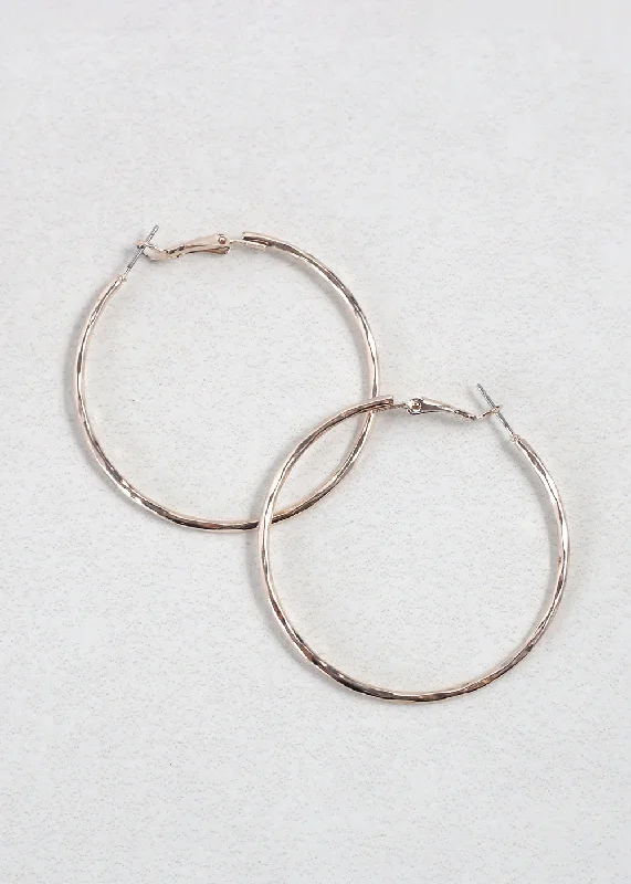 Rose Gold Earrings with Diamonds-Classic Gold Hoop Earrings