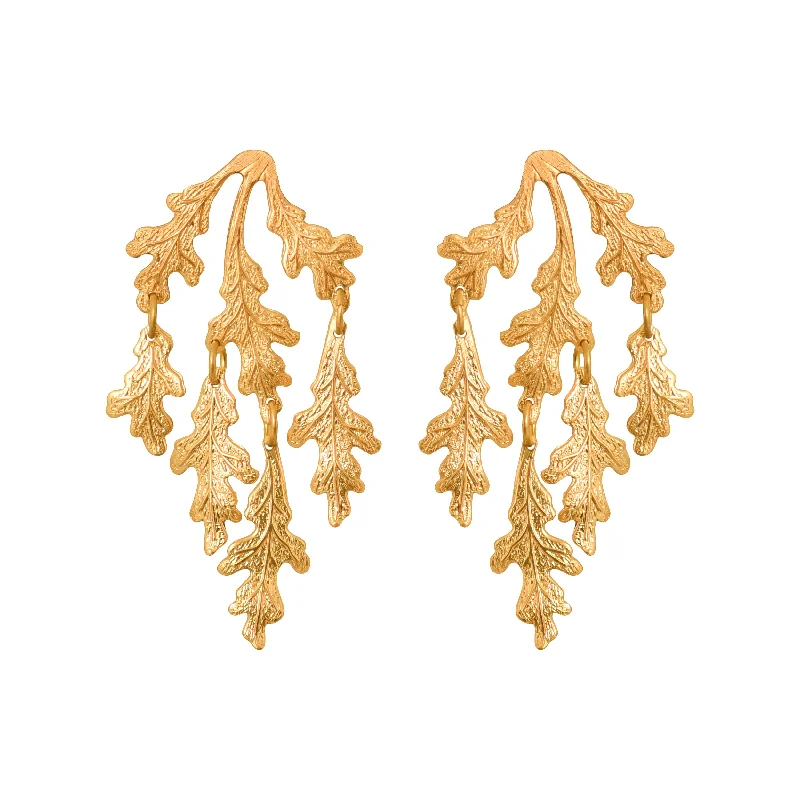 Boho Earrings for Summer-Weeping Oak Earrings