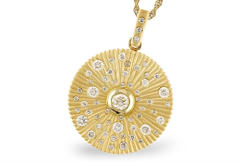 Handmade Pendant Necklace-14K Yellow Gold 0.73ctw Diamond Constellation Drop Necklace