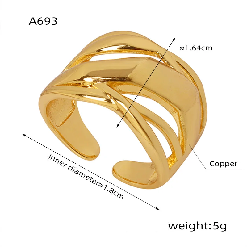 A693-Gold Irregular Ring