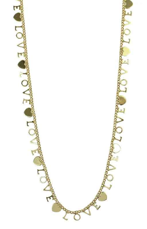 Gold Oval Pendant Necklace-The Love Struck Necklace