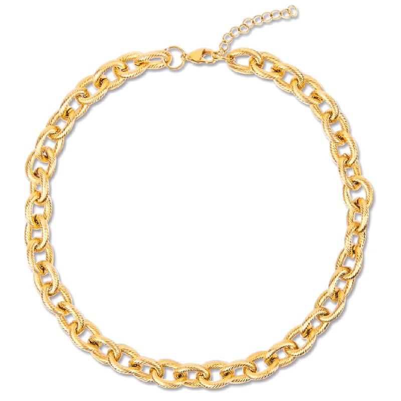 Simple Diamond Necklace-Stevie Chunky Chain Link Necklace