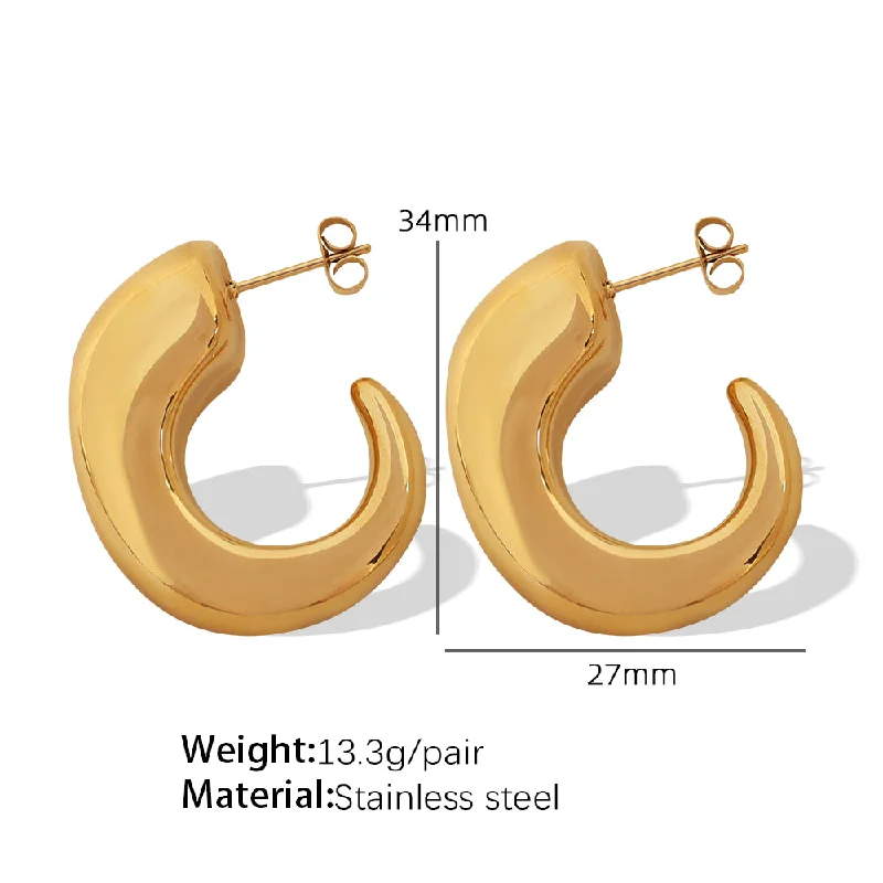 Eh231 Large Gold Earrings