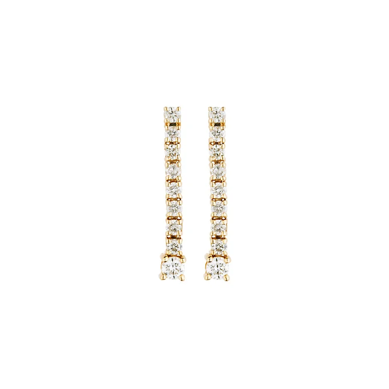 Elegant Dangly Earrings-Diamond Tennis Earring