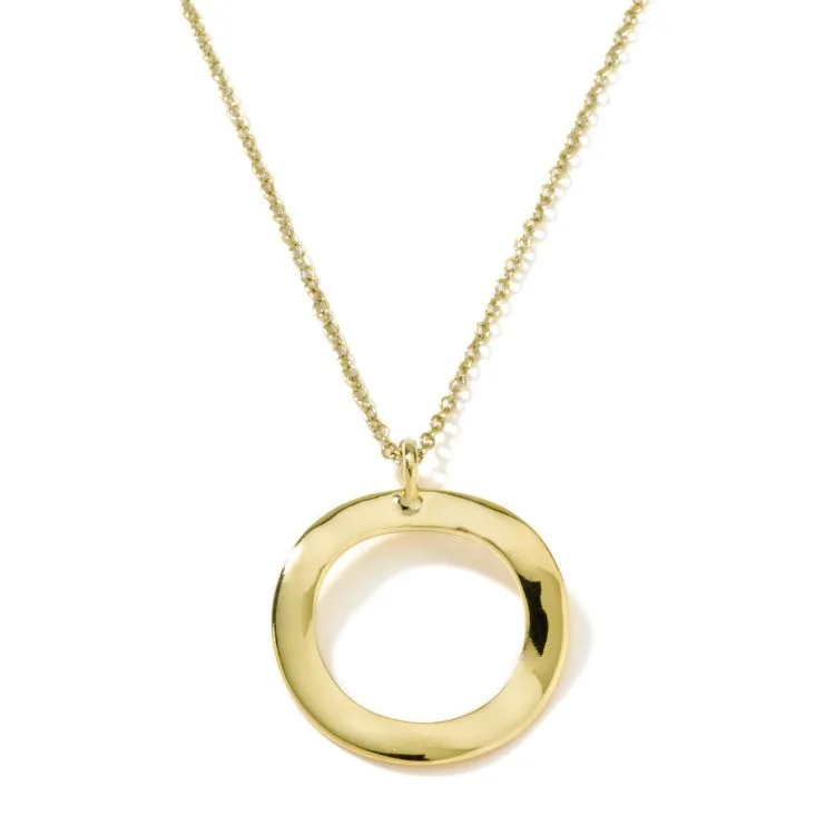 Simple Gold Pendant Necklace-18k Classico Necklace