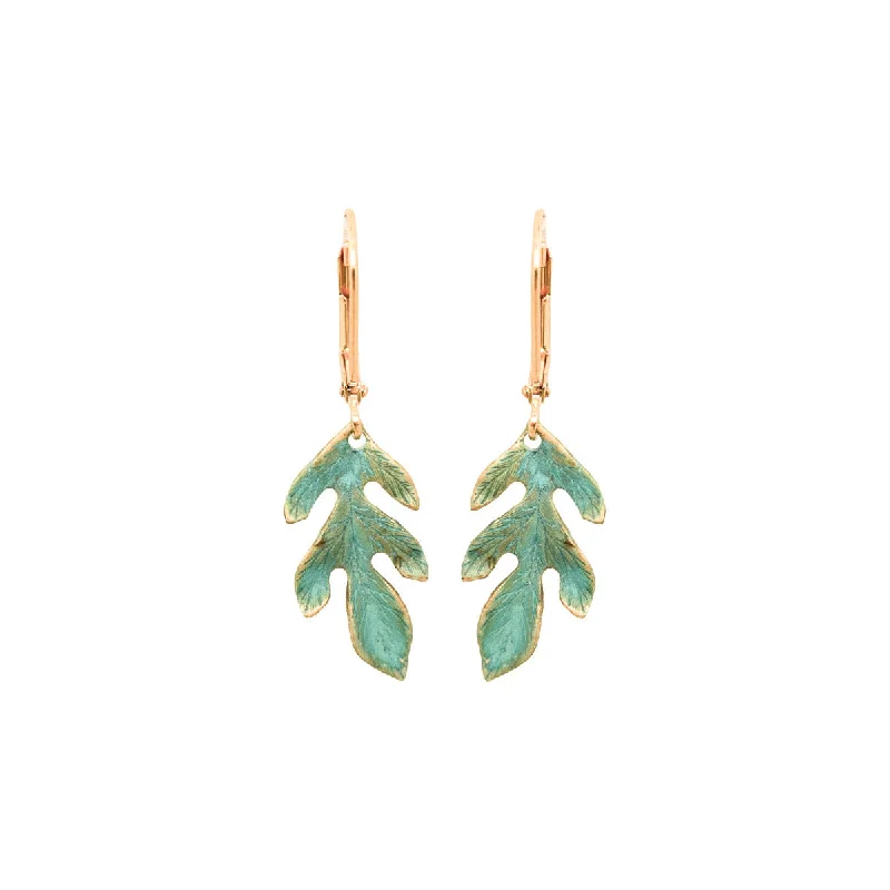 Boho Chic Earrings-Oak Leaf Earrings