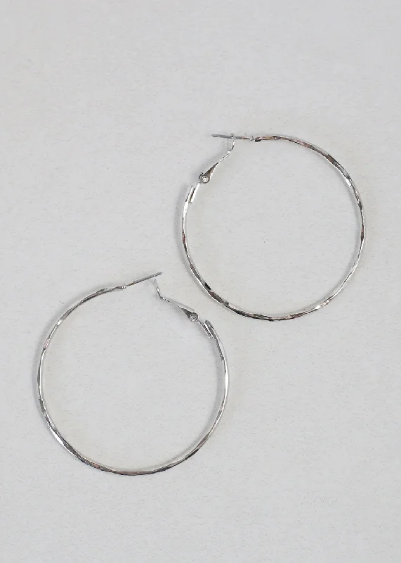 Artistic Drop Earrings-Silver Hoop Earrings