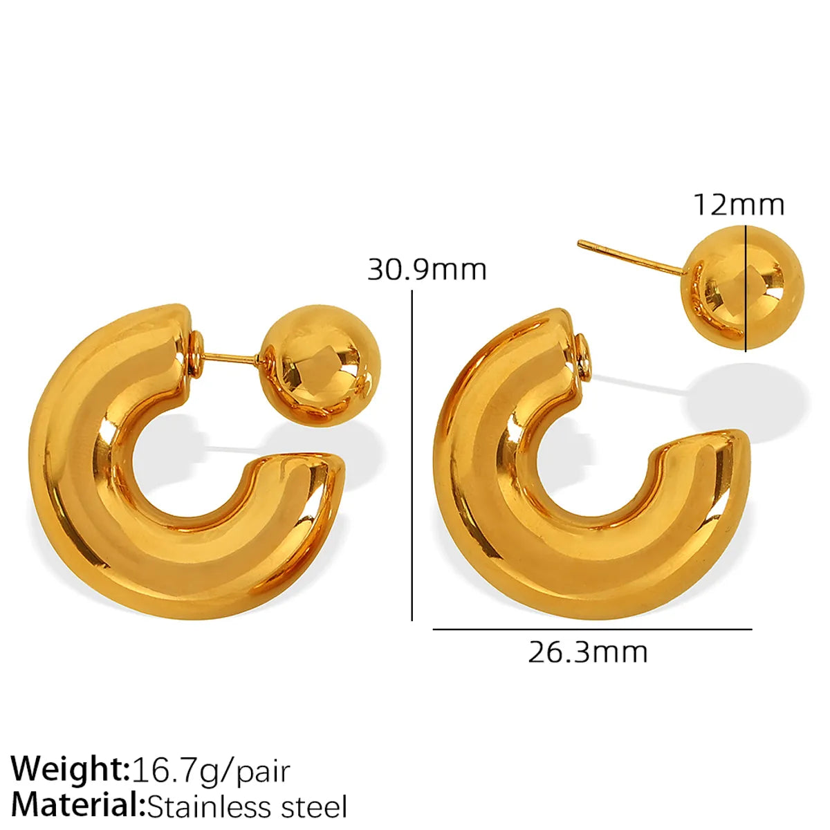 Eh591 Gold Earrings