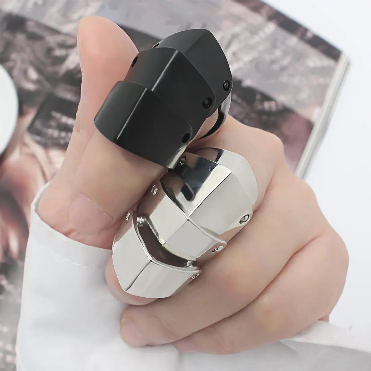 Men’s Titanium Ring-Ig Style Punk Classic Style Geometric Alloy Irregular Men'S Rings