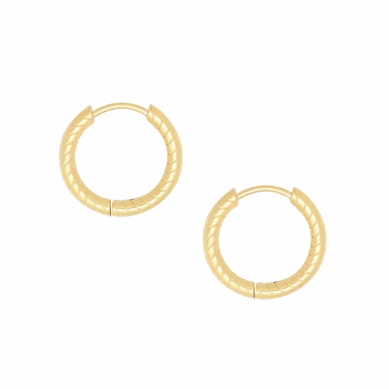 Pretty Gold Earrings-Daze Hoop Earrings