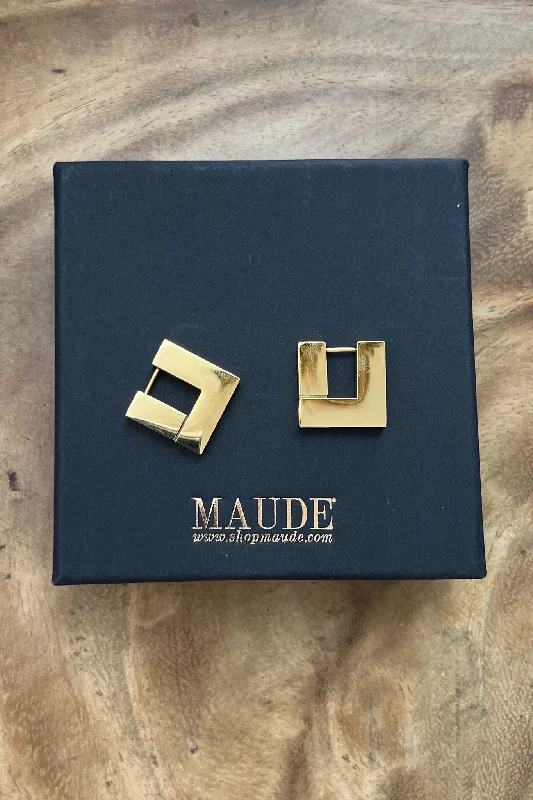 Simple Stud Earrings for Girls-18K Square Earrings