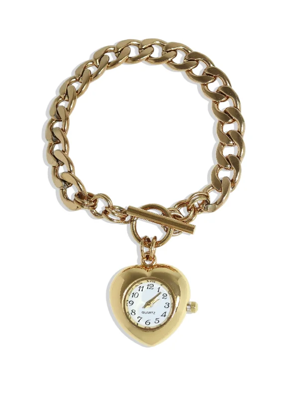 Elegant Crystal Bracelet-Timeless Love Gold Watch Bracelet