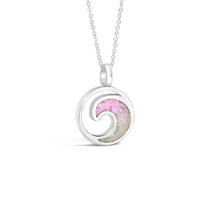 Custom Wedding Necklace-4ocean x Dune Wave Necklace in Florida Pink