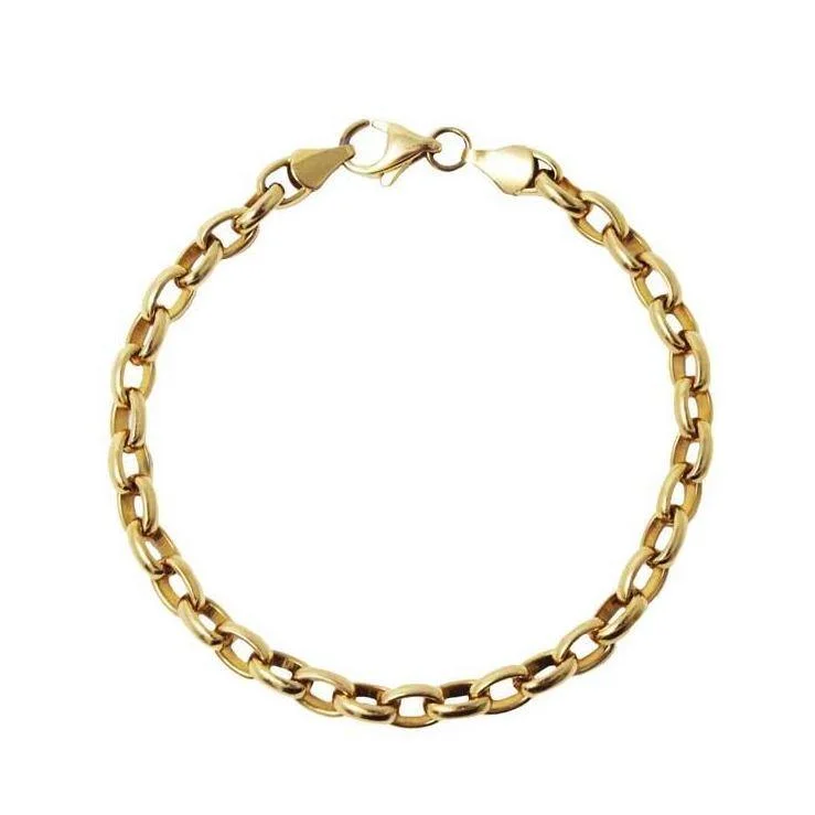 Adjustable Gold Chain Bracelet-Carrie Rolo Chain Bracelet