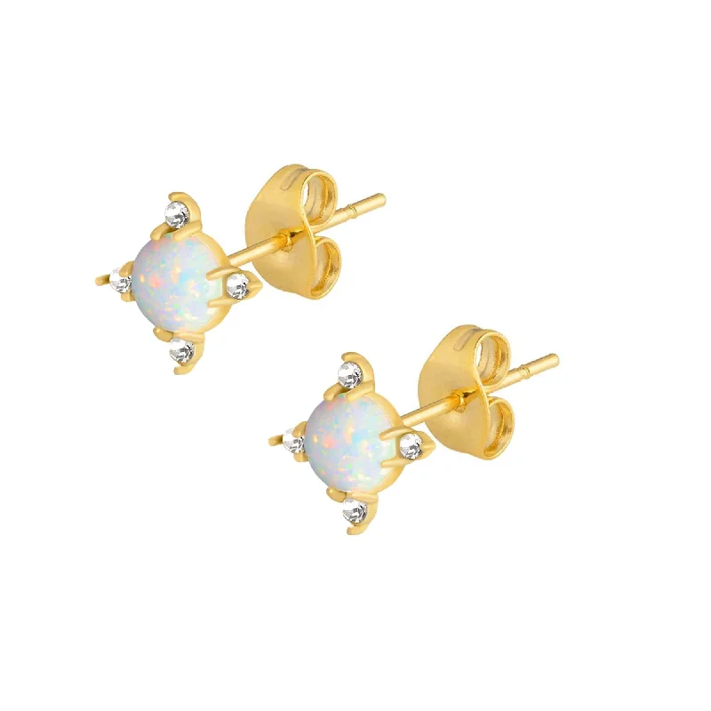 Custom Hoop Earrings-Universe Opal Stud Earrings