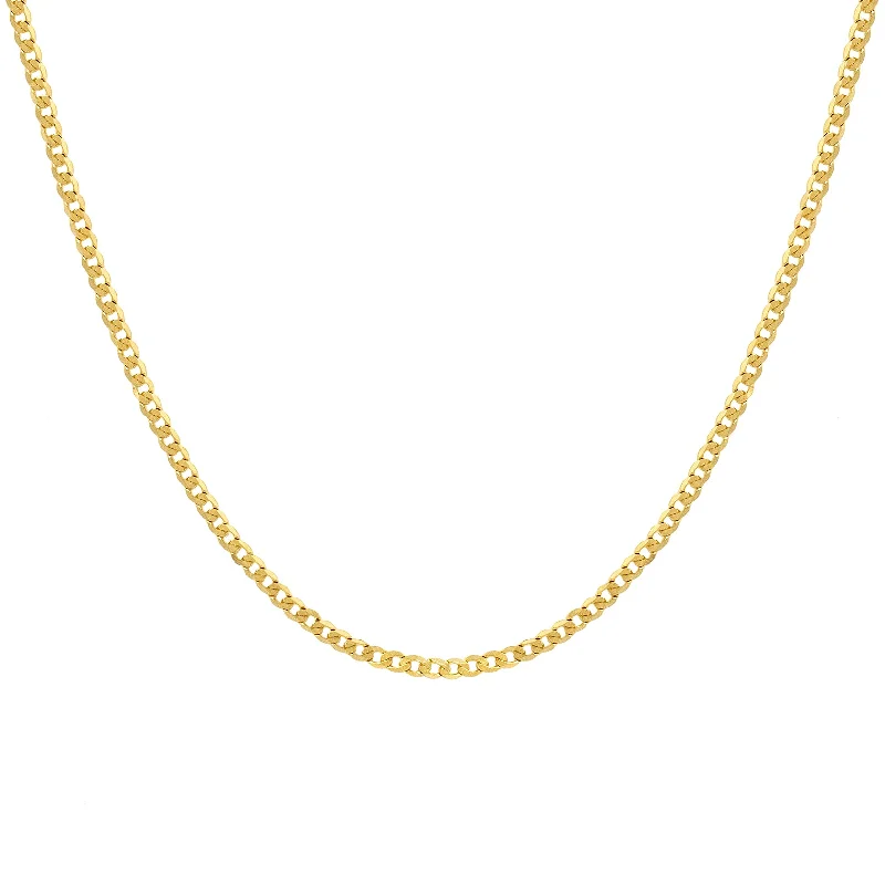 Double Gemstone Necklace-Cubano Chain Necklace | Solid 14k Gold