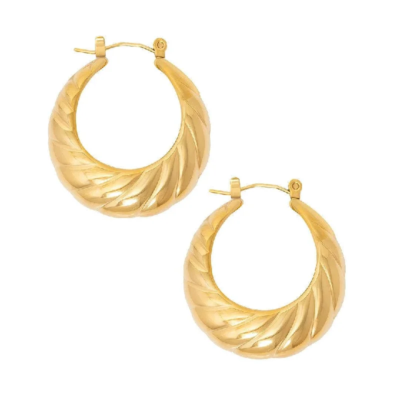 Spiral Silver Earrings-Desire Hoop Earrings