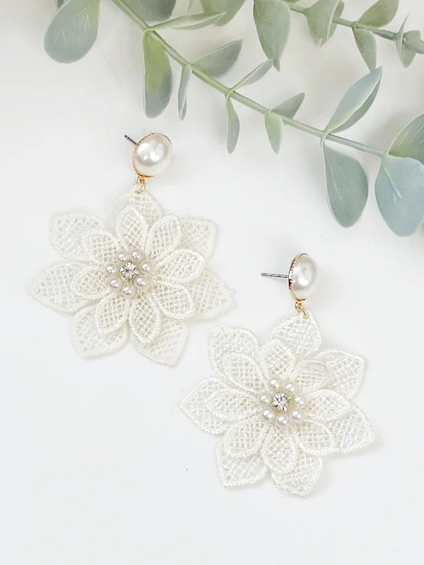 Gold Bead Earrings-Gardenia Earrings