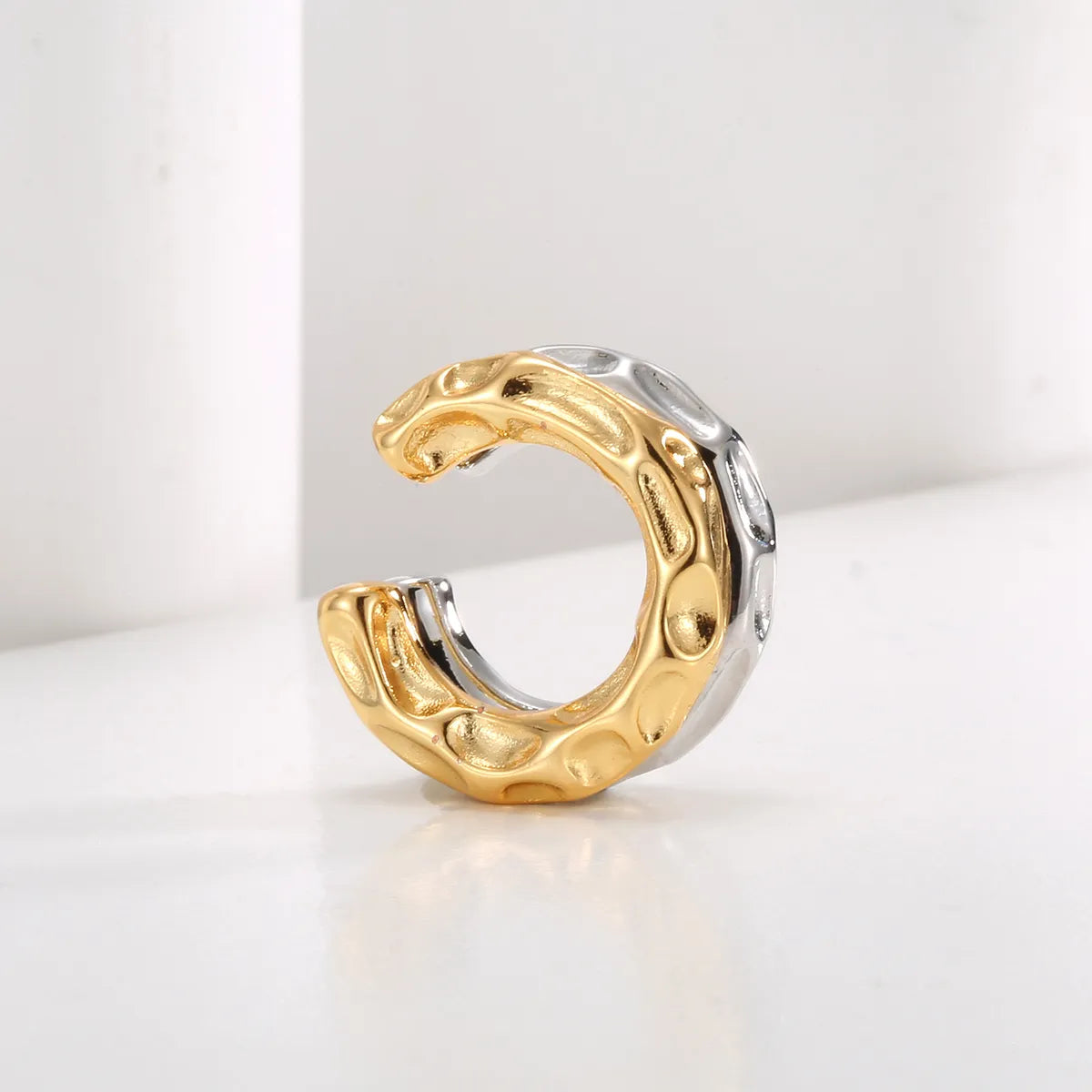 Colored Diamond Ring-1 Piece Simple Style C Shape Plating Copper Ear Cuffs