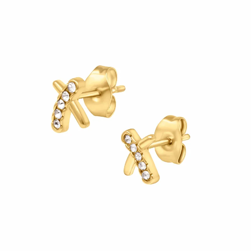 Gold Knot Earrings-Truth Stud Earrings