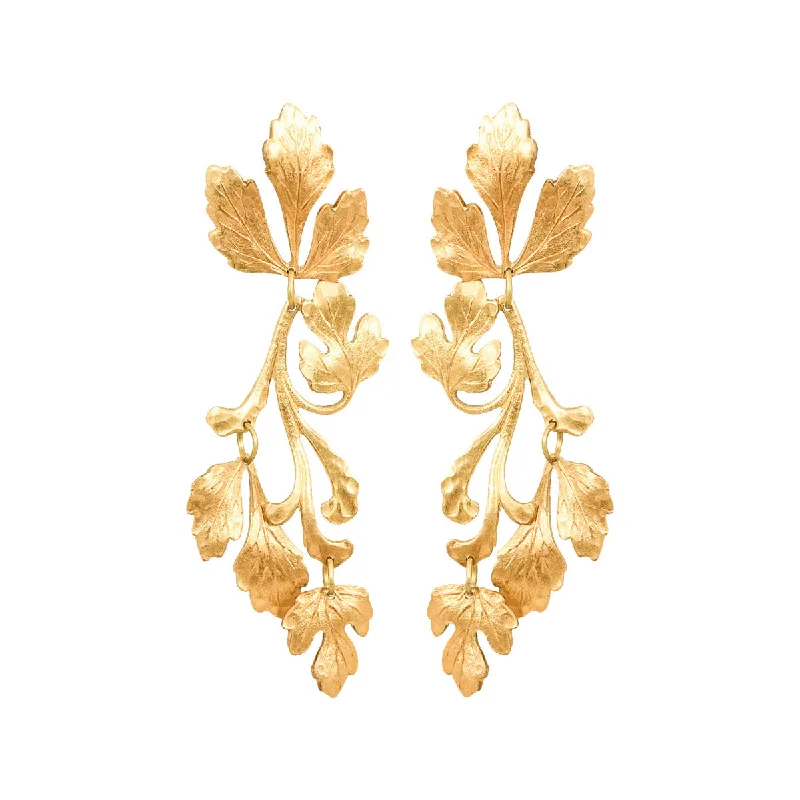 Simple Silver Earrings for Women-Gold Pietrina Earrings