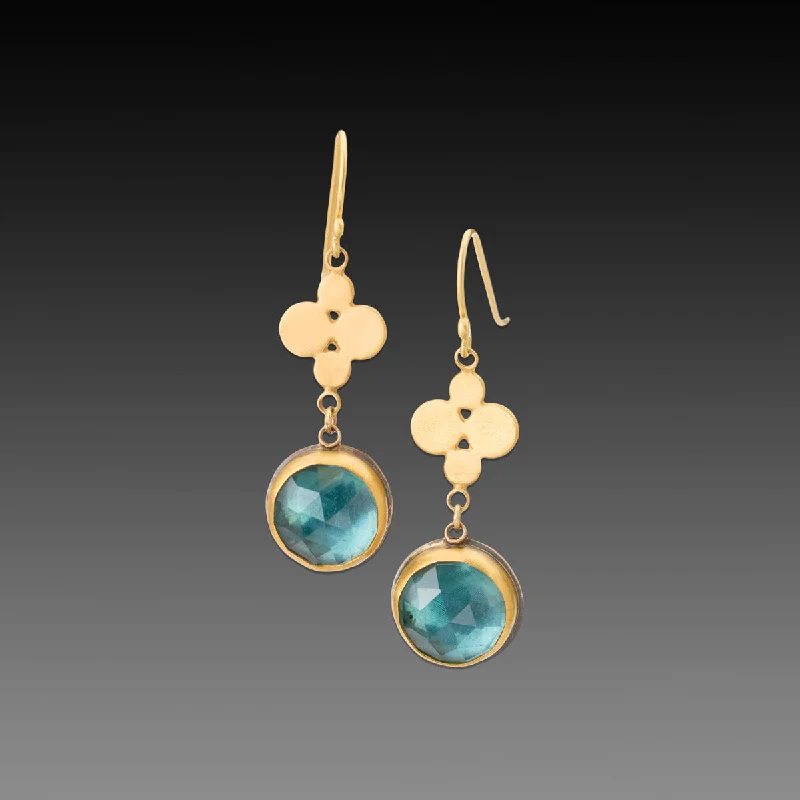 Antique Style Earrings-London Blue Topaz Earrings