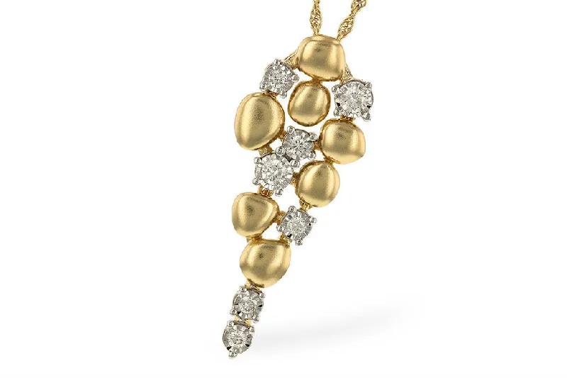 Classic Diamond Necklace-14K Two Tone Gold 0.25 ctw Diamond Cascade Drop Necklace by Allison Kaufman